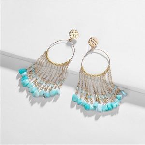 NWOT Anthropology Turquoise Dangle Earrings